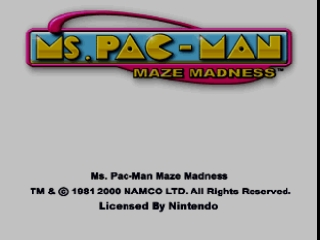 Ms Pac-Man - Maze Madness / n64 Title Image