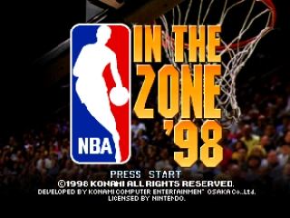 NBA in the Zone 98 / n64 Title Image