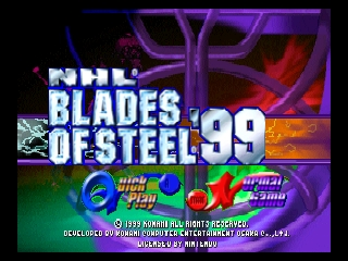 NHL Blades of Steel 99 / n64 Title Image
