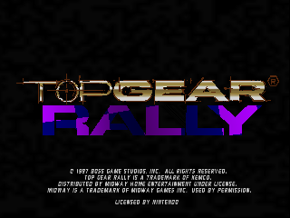 Top Gear Rally / n64 Title Image