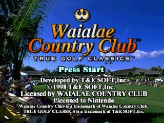 Waialae Country Club - True Golf Classics / n64 Title Image