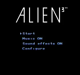 Alien 3 / nes Title Image