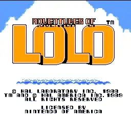 Adventures of Lolo / nes Title Image