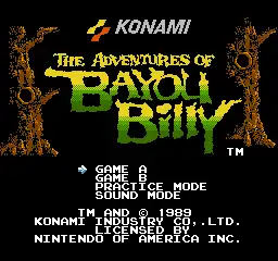 Adventures of Bayou Billy / nes Title Image