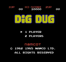 Dig Dug / nes Title Image