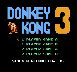 Donkey Kong 3 / nes Title Image