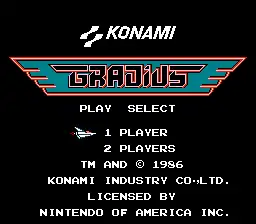Gradius / nes Title Image