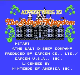 Adventures in the Magic Kingdom / nes Title Image