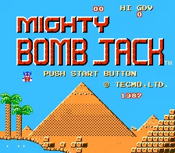 Mighty Bomb Jack / nes Title Image