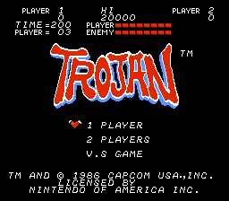 Trojan / nes Title Image