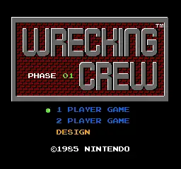 Wrecking Crew / nes Title Image