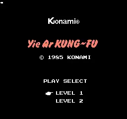 Yie Ar Kung Fu / nes Title Image