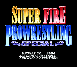 Super Fire Pro Wrestling Special / snes Title Image